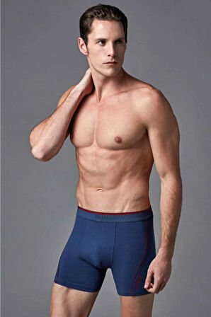 Erkek 2'li Lacivert Compact Renkli Boxer