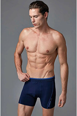Erkek 2'li Lacivert Compact Renkli Boxer