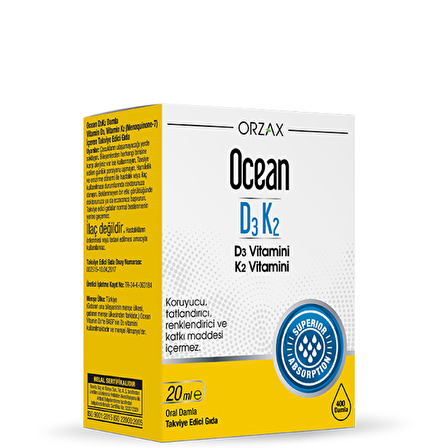 Ocean D3K2 Vitamin Damla 20 ml