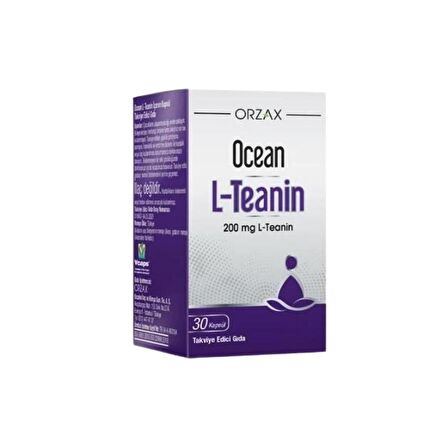 Ocean L-Teanin İçeren Takviye Edici Gıda 200mg 30 Kapsül