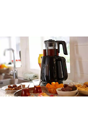 NEW  HD7301/00  Daily Collection Çay Makinesi, 1.9 L Kapasite, 360º Döner Taban, Kablo Sarıcı, Siyah