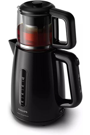 NEW  HD7301/00  Daily Collection Çay Makinesi, 1.9 L Kapasite, 360º Döner Taban, Kablo Sarıcı, Siyah