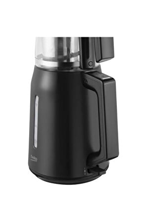 Bkk 2221 C 1650 Watt Siyah Cam Demlikli Çay Makinesi 1-2 L