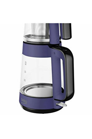 C / F Cm 5964 W Mor 1900 W Cam Demlikli Çay Makinesi 500+ L Resmi Distribütör Garantili Cam Elektri
