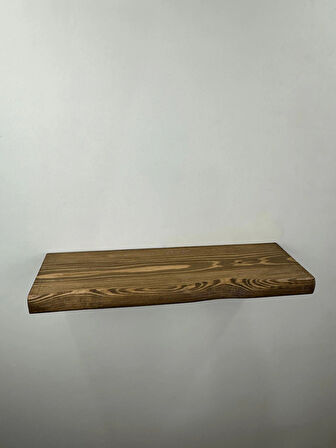 O&A Wood Doğal Ahşap 60 cm Ahşap Duvar Rafı, Kütük Duvar Rafı, Masif Dekoratif Raf