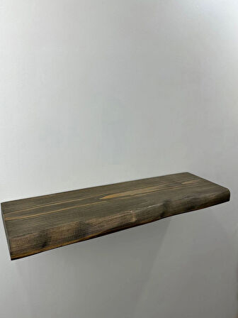 O&A Wood Doğal Ahşap 60 cm Ahşap Duvar Rafı, Kütük Duvar Rafı, Masif Dekoratif Raf