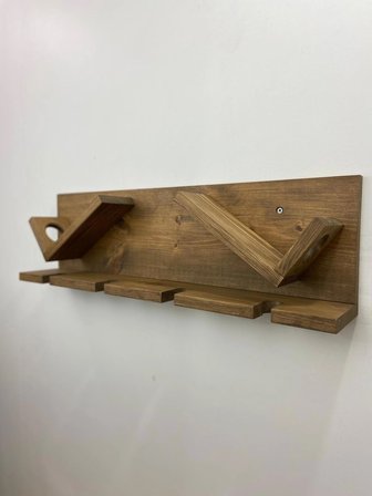 O&A Wood Doğal Ahşap Şaraplık ve Kadeh Standı Meşe