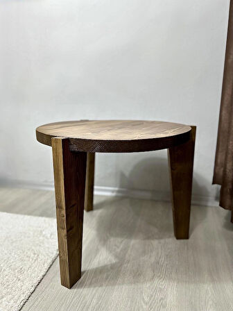 O&A Wood Doğal Ahşap Orta Sehpa, Masif Çam Orta Sehpa 61x61 Cm