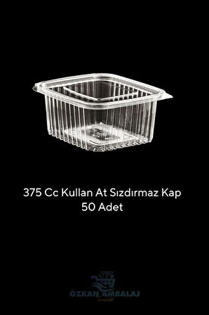 Buzdolabı Saklama Kabı Dondurucu Kabı 375 Cc 50 Adet