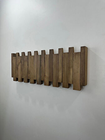 O&a Wood Doğal Ahşap Vestiyer Ahşap Askılık Piano Askılık 8li