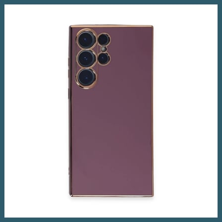 Bezos Samsung Galaxy S23 Ultra Kılıf Volet Silikon - Mor OB