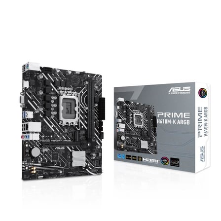 ASUS PRIME H610M-K ARGB DDR5 5600MHZ 1XVGA 1XHDMI 1XM.2 USB 3.2 MATX 1700P (12. / 13. VE 14. NESİL İŞLEMCİ UYUMLU) OB