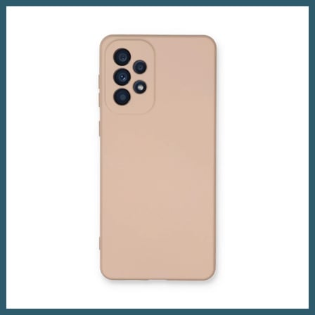 Bezos Samsung Galaxy A33 5G Kılıf Nano içi Kadife Silikon - Pudra OB