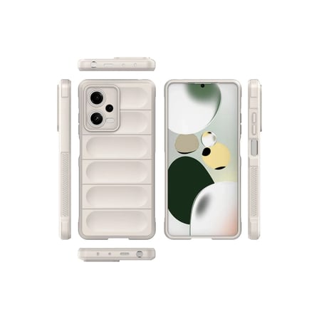 Bezos Poco X5 5G Kılıf Optimum Silikon - Krem OB