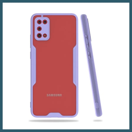 Bezos Samsung Galaxy A02S Kılıf Platin Silikon - Lila OB