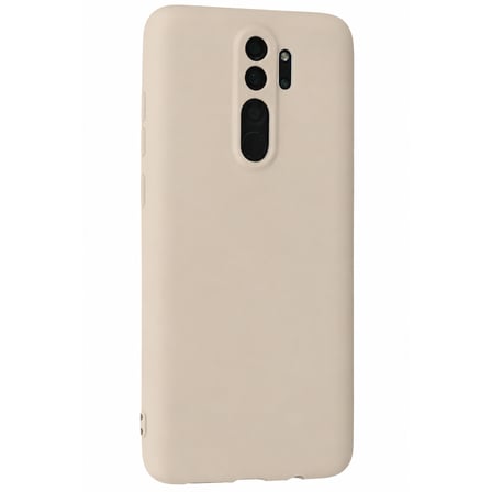 Bezos Redmi Note 8 Pro Kılıf First Silikon - Krem OB