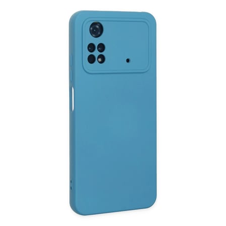 Bezos Poco M4 Pro 4G Kılıf Nano içi Kadife Silikon - Mavi OB