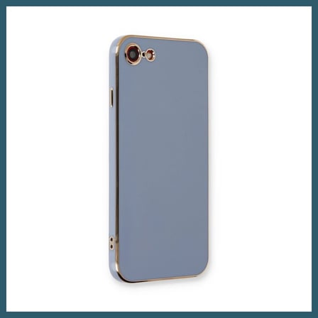 Bezos iPhone 7 Kılıf Volet Silikon - Mavi OB