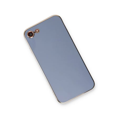 Bezos iPhone 7 Kılıf Volet Silikon - Mavi OB