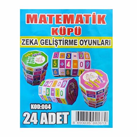 24 ADET MATEMATİK İŞLEM KÜPÜ EĞİTİCİ ZEKA KÜPÜ