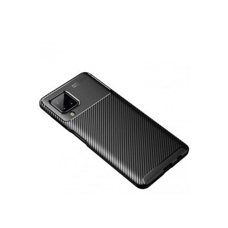 Bezos Samsung Galaxy A22 Kılıf Auto Focus Karbon Kapak - Siyah OB