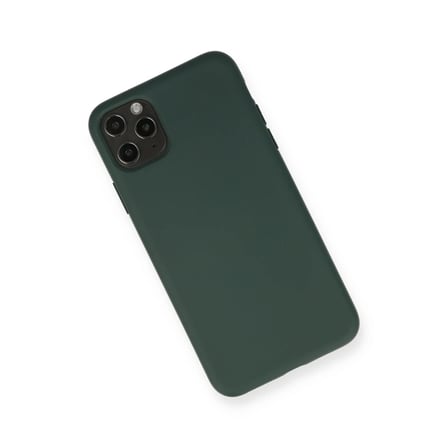 Bezos iPhone 11 Pro Max Kılıf Nano içi Kadife Silikon - Koyu Yeşil OB