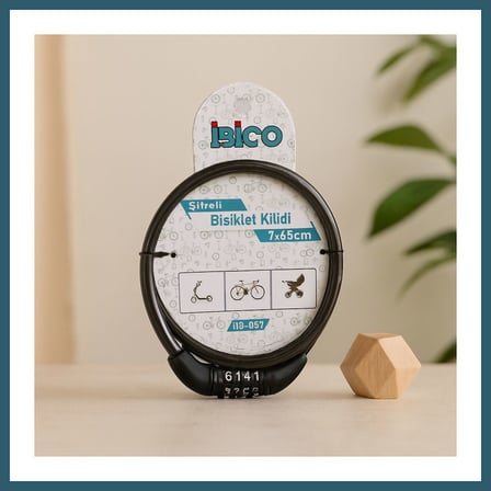 Bezos Şifreli Çelik Tel Bisiklet Kilidi 7mm x 65cm OB
