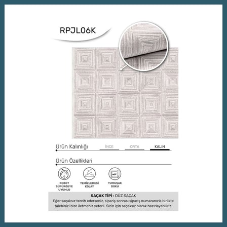 Bezos YoudayHomeCollection JALURA Model Oturma Odası Halısı · EBAT: 80X80 OB