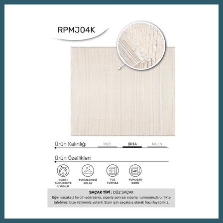 Bezos YoudayHomeCollection MARGİN Model Oturma Odası Halısı · EBAT: 80X80 OB