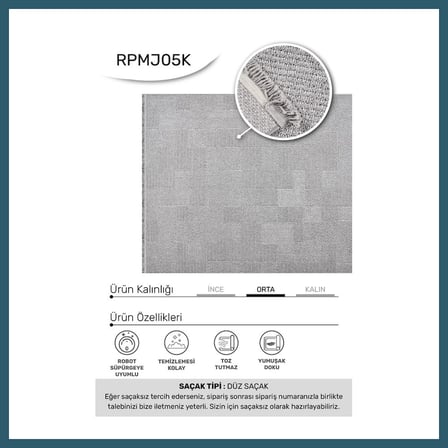 Bezos YoudayHomeCollection MARGİN Model Oturma Odası Halısı · EBAT: 80X80 OB