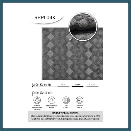 Bezos YoudayHomeCollection MASAL Model Oturma Odası Halısı · EBAT: 80X80 OB