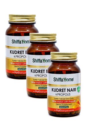 Shiffa Home Kudret Narı Propolis 650 Mg 60 Kapsül X 3 Adet