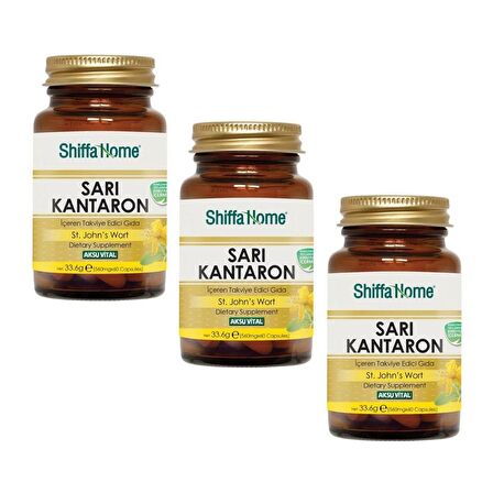 Shiffa Home Sarı kantaron (John's Wort) 560mg 60 Kapsül x 3 Adet