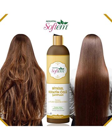 Softem Bitkisel Keratin Özlü Şampuan 2 x 400 ml