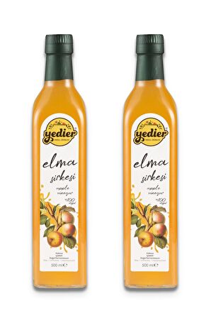 Yedier Elma Sirkesi Doğal Fermente 2 x 500 ml