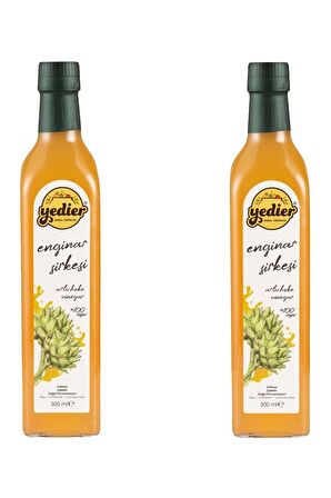 Yedier 2 Adet Enginar Sirkesi Katkısız Doğal Ferment 500 Ml