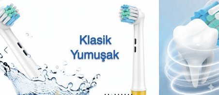 Klasik Yumuşak Diş Fırçası Başlığı - 4 Adet Yedek Başlık