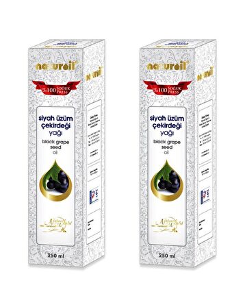 Naturoil Siyah üzüm Çekirdeği Yağı (Soğuk Pres) 250 ml x 2 Adet