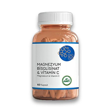 Anti Magnezyum Bisglisinat & Vitamin C 60 Kapsül