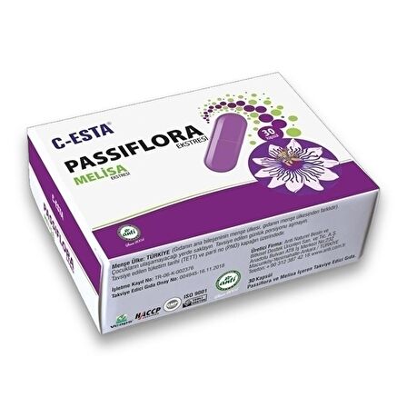 Anti C-Esta® Passiflora & Melisa Ekstresi 30 Kapsül x 2 Adet