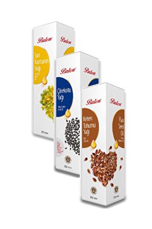 Balen 250 ml Çörekotu,Keten Tohumu,Sarı Kantaron Yağları Sğk Pres