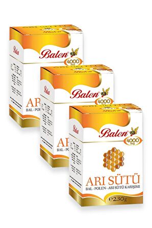 Balen Arı Sütü Bal Polen Çocuk Doz (4000 mg) 230 gr 3 Adet