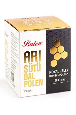 Balen Arı Sütü Bal Polen Süper Doz (12000 mg) 230 gr 2 Adet