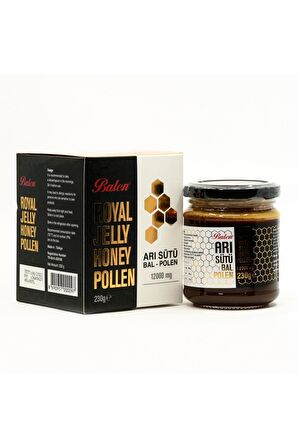 Balen Arı Sütü Bal Polen Süper Doz (12000 mg) 230 gr 2 Adet