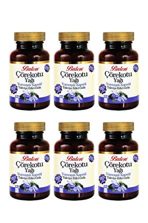 Balen Çörekotu Yağı Yumuşak Kapsül 1380 mg 80 Kapsül 6 Adet