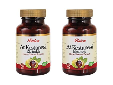 2 Adet Balen At Kestanesi Ekstraktı 375 mg x 60 Kapsül