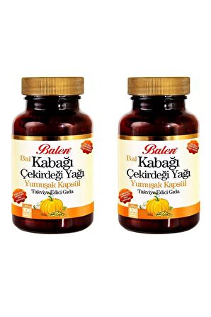Balen Kabak Çekirdeği Yağı Kapsülü 1380 mg 2x100  Adet