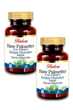 Balen Saw Palmetto Isırgan Ekstraktı Çinko 375mg 60 Kapsül x 2 Adet
