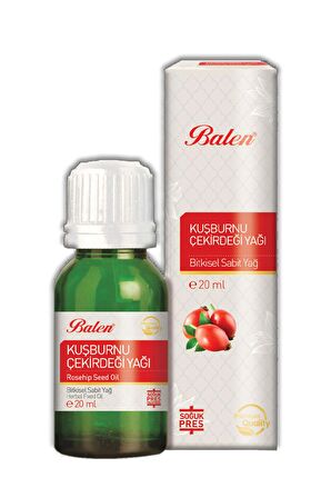 Balen Kuşburnu Çekirdeği Yağı Soğuk Pres 20 ml x 3 Adet