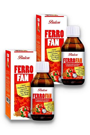 Balen Ferrofan Demir Çinko Kuşburnu Spirulina Ekstresi 2 x 150 ml